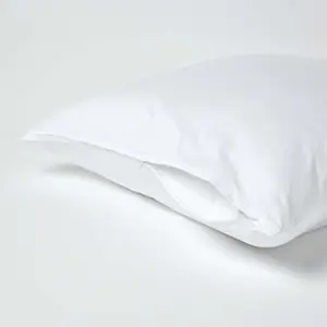 Homescapes White Continental Egyptian Cotton Pillowcase 200 TC, 80 x 80 cm