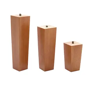 Solid Wooden Furniture Legs Sandy Oak Sqaure Table Legs,4 Pcs,H200mm