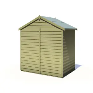 Shire 4x6 Overlap Double Door Windowless Shed Pressure Treated