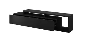 Bota 40 TV Cabinet in Black Matt - W2190mm H520mm D450mm, Sleek and Spacious