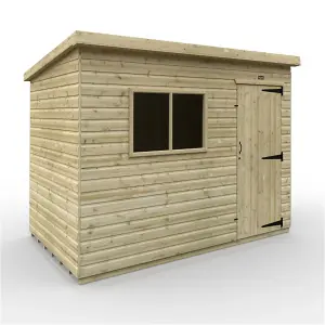 10ft x 6ft (2950mm x 1750mm) Horsforth Elite Pressure Treated Shiplap Pent Shed with 2 Windows