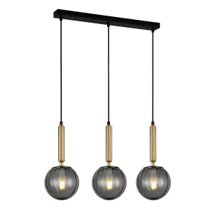 Luminosa Ravena Modern 3 Light Bar Pendant Ceiling Light, E27 LED