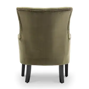 Velvet Sage Green Gabriella Accent Chair