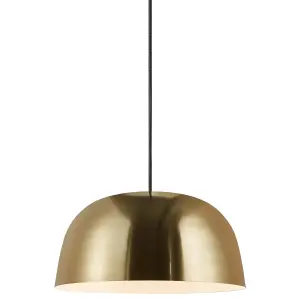 Nordlux Cera Indoor Living Dining Metal Pendant Ceiling Light in Brass (Diam) 21.5cm