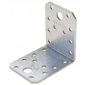 10 Pack Of Heavy Duty Galvanised 2.5mm Thick Angle Brackets L Shape Corner Braces 70x70x55mm