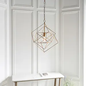 Luminosa Pescara Pendant Ceiling Light Antique Gold Leaf