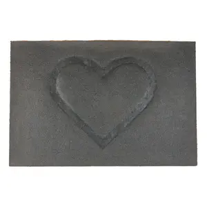 Nicola Spring - Coir Door Mats - 60 x 40cm - Embossed Heart (Set of 2)