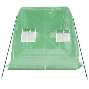 Berkfield Greenhouse with Steel Frame Green 10 m2 5x2x2.3 m