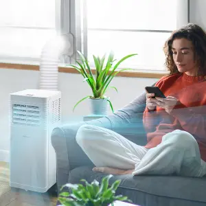 Pro Breeze 5000 BTU Smart Portable Air Conditioner With Dehumidifying & Fan Function - Smart App Compatible, Window Kit Included