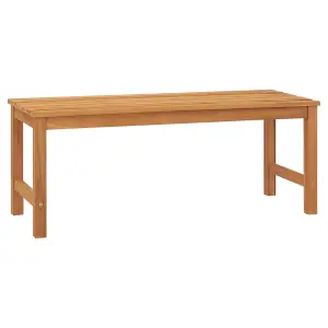 Berkfield Garden Bench 114 cm Solid Teak Wood