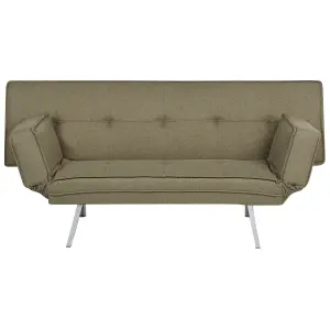 Beliani Modern Sofa Bed BRISTOL Olive Green