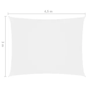 Berkfield Sunshade Sail Oxford Fabric Rectangular 3x4.5 m White