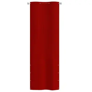 Berkfield Balcony Screen Red 80x240 cm Oxford Fabric