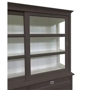 Stiles Display Cabinet Beige/Grey