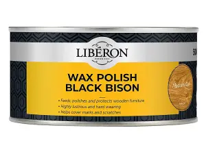 Liberon Black Bison Wax Paste for Medium Oak - 500ml Premium Wood Finish