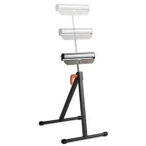 VonHaus Roller Stand, Adjustable Roller Stands, Woodworking, Heavy Duty Steel Base & Chrome Plated Roller, Workshop Roller Stand