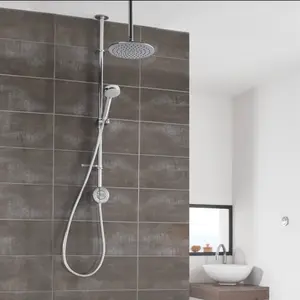 Aqualisa Smart Link Exposed valve Gravity-pumped Ceiling fed Smart Digital 4-spray pattern Shower with Adjustable & Fixed Shower head