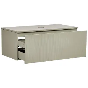 Bathroom Wall Mounted Cabinet 100 x 52 cm Green ALZIRA