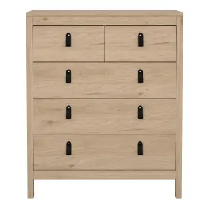 Barcelona Chest 3+2 drawers in Jackson Hickory Oak