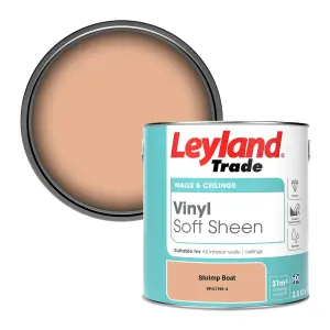 Leyland Trade Vinyl Soft Sheen Walls & Ceilings Emulsion Paint Shrimp Boat (PPG1196-4) - 2.5L