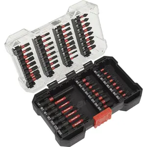 55-Piece Professional Impact Grade Power Tool Bit Set with S2 Steel Bits and Storage Case