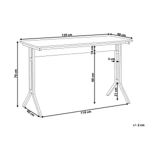 Home Office Desk Taupe Dark Wood CREEK