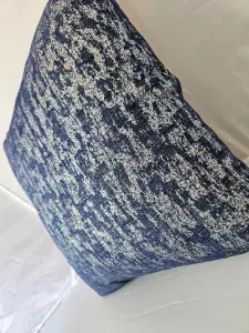 FERRIA PAISLEY PATTERNED BLUE CUSHION