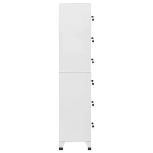 Berkfield Locker Cabinet Light Grey 38x40x180 cm Steel