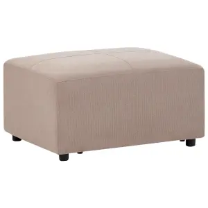 Right-Hand Corner Sofa with Ottoman KOHLO Taupe Fabric Right Hand