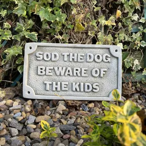 Beware of the Kids Stone Wall Plaque