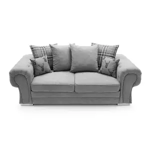 Verona Collection 3 Seater Light Grey