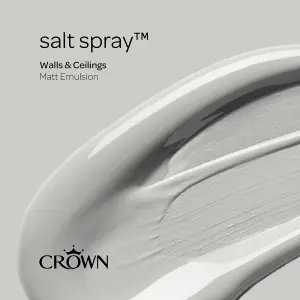 Crown Walls & Ceilings Matt Emulsion Paint Salt Spray - 2.5L