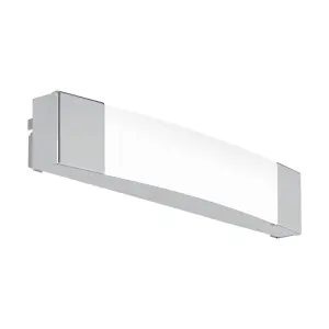 Wall/Mirror Light IP44 Bathroom Colour Chrome Shade Satined Plastic LED 8.3W