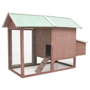 Chicken Cage Mocha 170x81x110 cm Solid Pine & Fir Wood