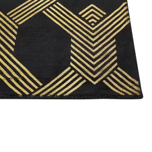 Viscose Rug 160 x 230 cm Black VEKSE