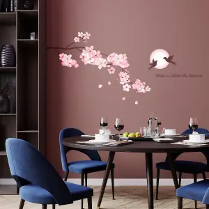 Walplus Sakura Night Kids Sticker PVC Pink