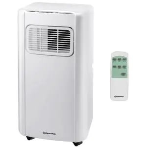 Daewoo 2-in-1  Winter Single Bedroom or Office Portable Dehumidifier & Summer 5000 BTU Air Conditioner with Remote Control White