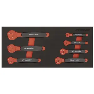 Premier Insulated Open-End Spanner Set With Tool Tray 7 Pieces VDE Approved