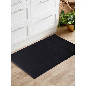 Millfield Greek Key Door Mat Black / 50cm W x 80cm L