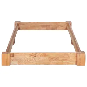 Berkfield Bed Frame Solid Oak Wood 90x200 cm