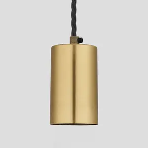 Industville Sleek Large Edison Pendant, 1 Wire, Brass