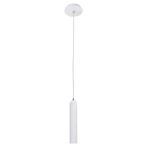 Luminosa Modern Hanging Pendant White 1 Light  with White Matt Shade, GU10