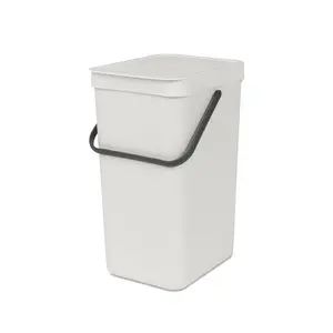 Brabantia Sort and Go 16 Litre Recycling Bin Light Grey