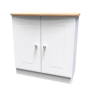 Albert 2 Door Cabinet in White Ash & Oak (Ready Assembled)