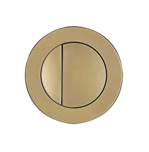 Tavistock/Roper Rhodes Brushed Brass Gold Twin Hose Toilet Push Button Dual Flush Air Type Pneumatic