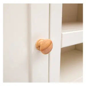 Maggiori Off White 2 Door TV Cabinet Wood Knob