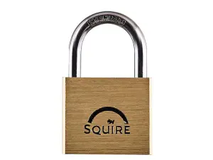 Squire - Premium Brass Lion Padlock - Stainless Steel Shackle - LN4S (Size 40mm - 1 Each)