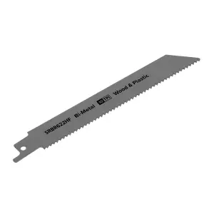 Reciprocating Saw Blade Wood & Plastics 150mm Length 10tpi Pack of 5 by Ufixt