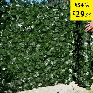 Best Artificial English Ivy Leaf Screening Roll 3m x 1m Privacy Hedging Garden Fence UV Fade Protected