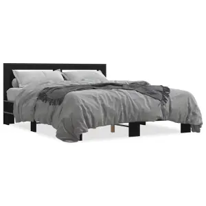 Berkfield Bed Frame without Mattress Black 150x200 cm King Size